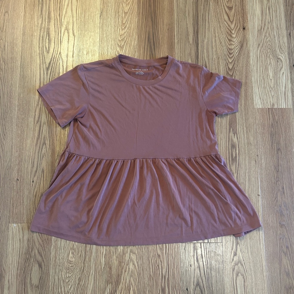 American Eagle Outfitters Dusty Rose Short Sleeve Top